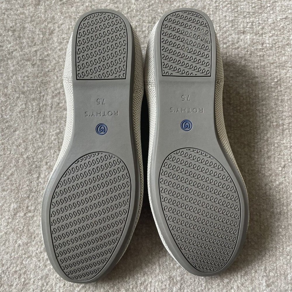 Rothy’s Shoes Womens Size 7.5 Taupe Gray/Beige The Flat Casual Knit Ballet Flats - Picture 11 of 13